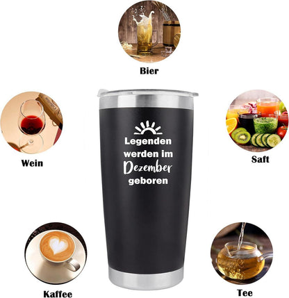 Geburtstagsgeschenk Männer 20oz Travel Mug lustig Dezember Legend