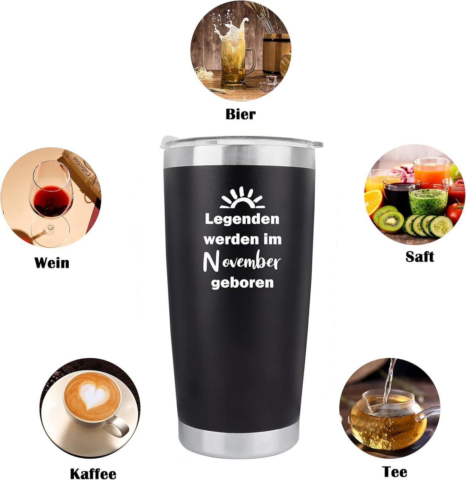 Merclix 20oz Travel Mug Geburtstagsgeschenk Männer Lustig Schwarz