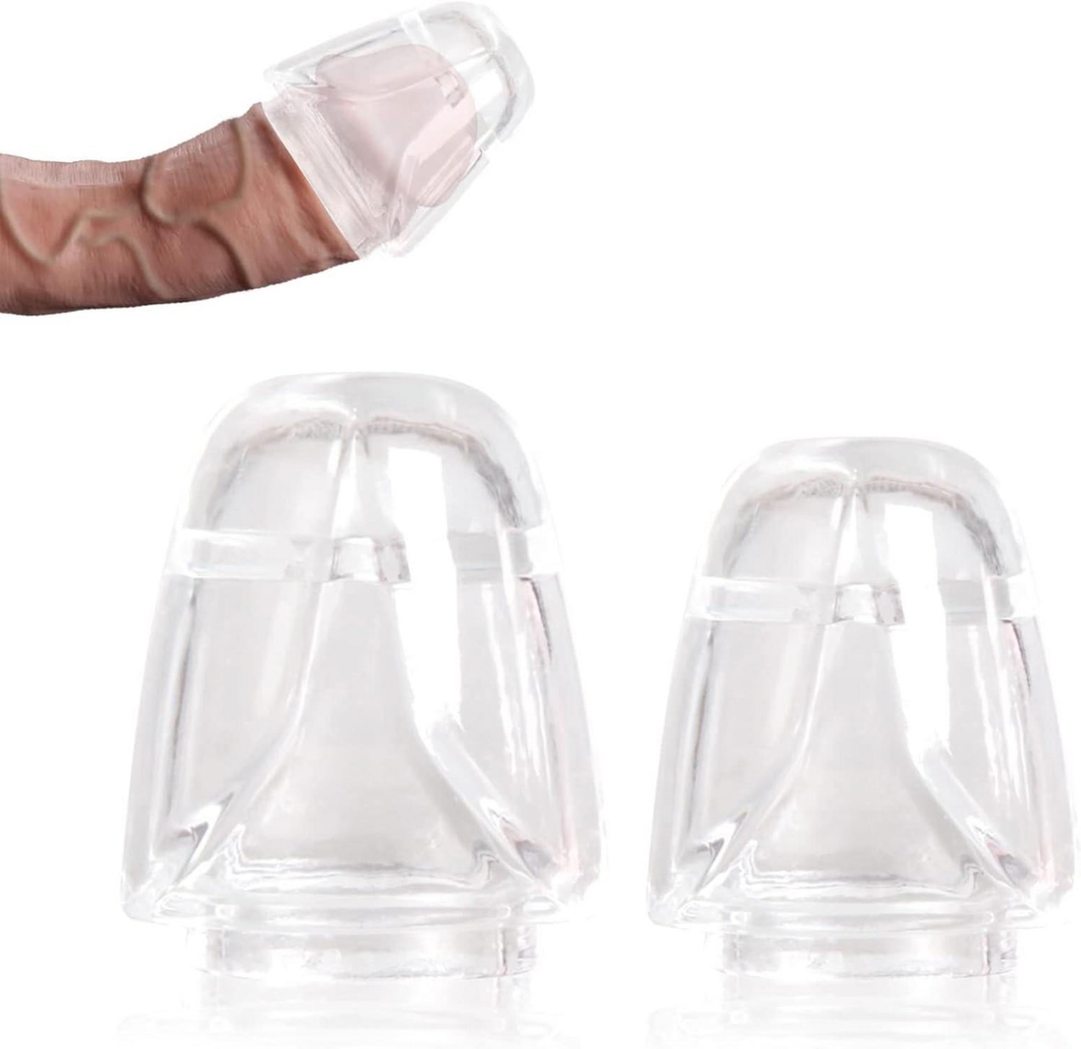 Penishülle Eichelring Vorhaut Cockring Silikon 2 Stück Transparent