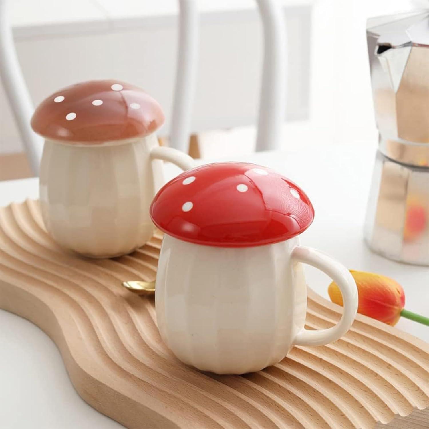 Niedliche Pilztasse Kaffee Set für Frauen Geburtstag Weihnachten