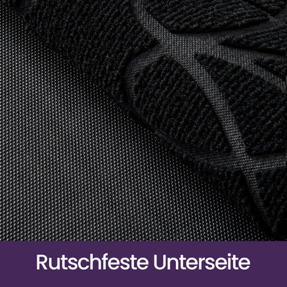 Fußmatte Outdoor 60x120 cm - Wetterfest & Rutschfest Schwarz