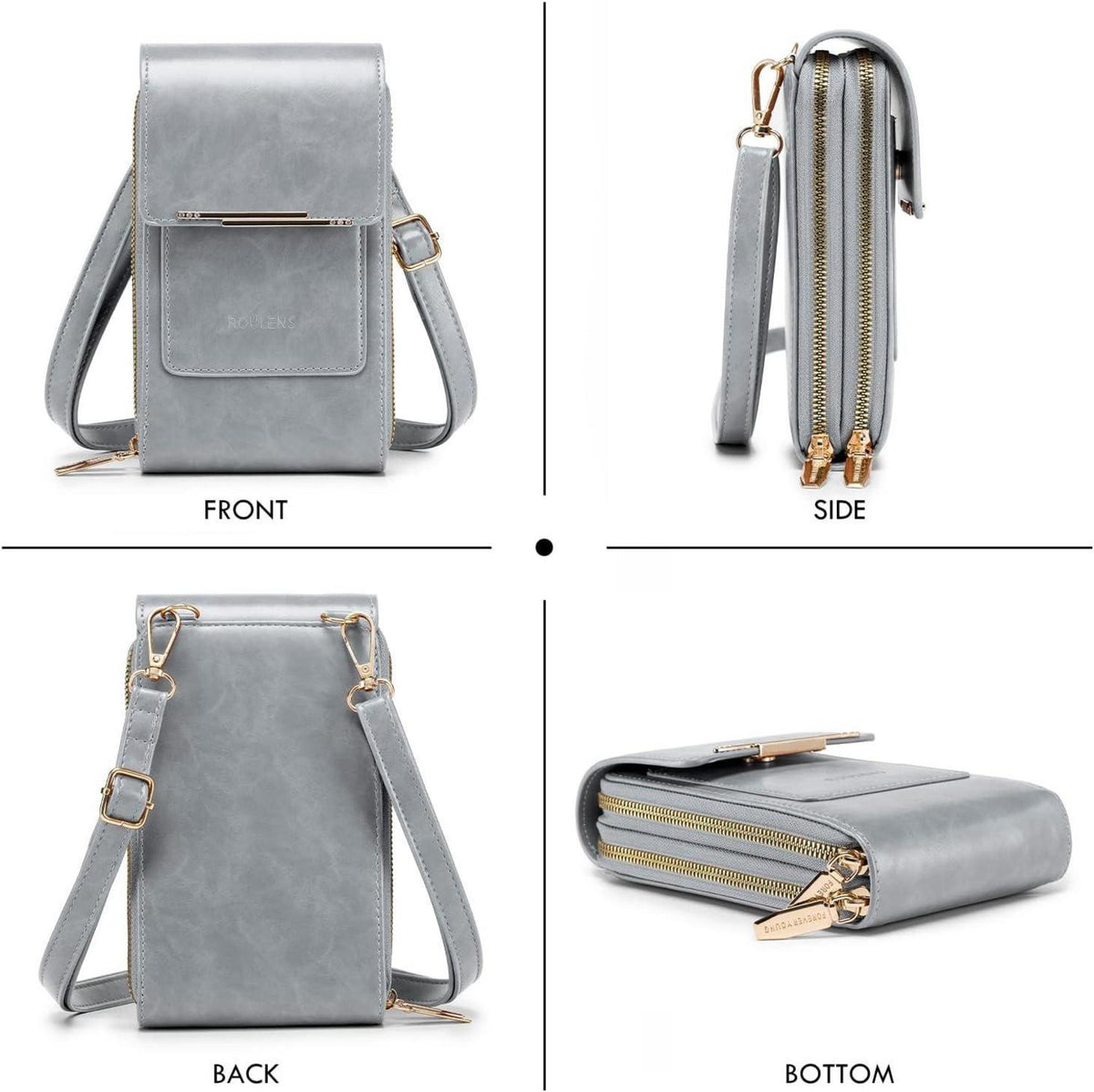 Damen Umhängetasche 3-in-1 Crossbody Handytasche RFID 2 Fächer