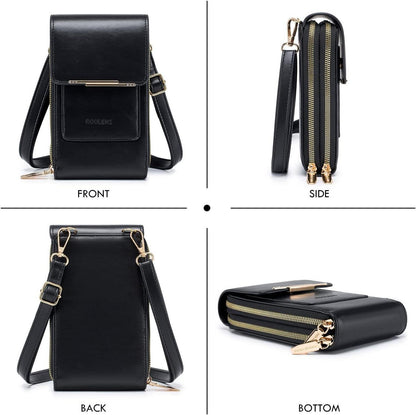 Kleine Damen Umhängetasche 3 in 1 Schultergurte RFID Handy Crossbody