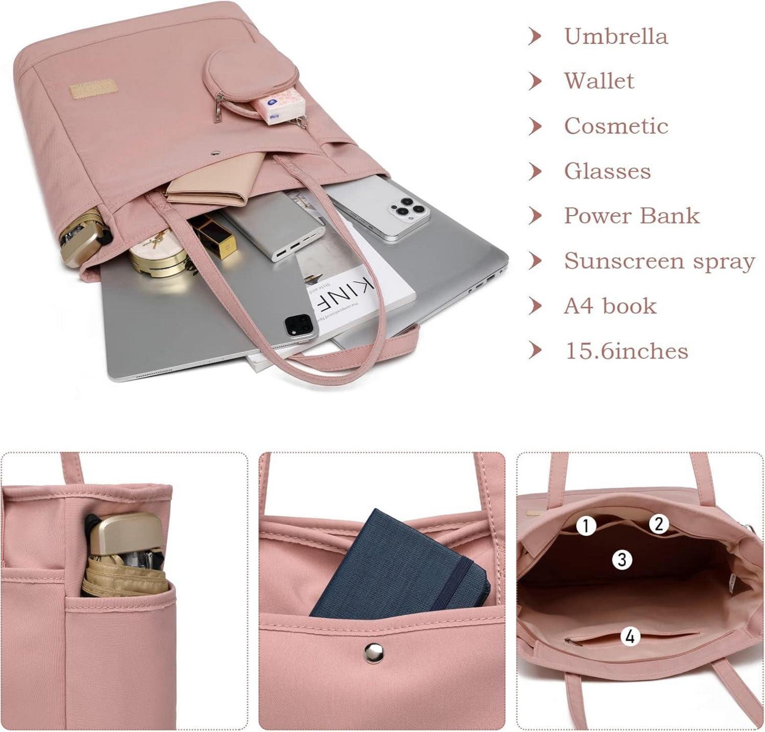 Polyester Umhängetasche Rosa Damen Groß mit Klein Münzbeutel