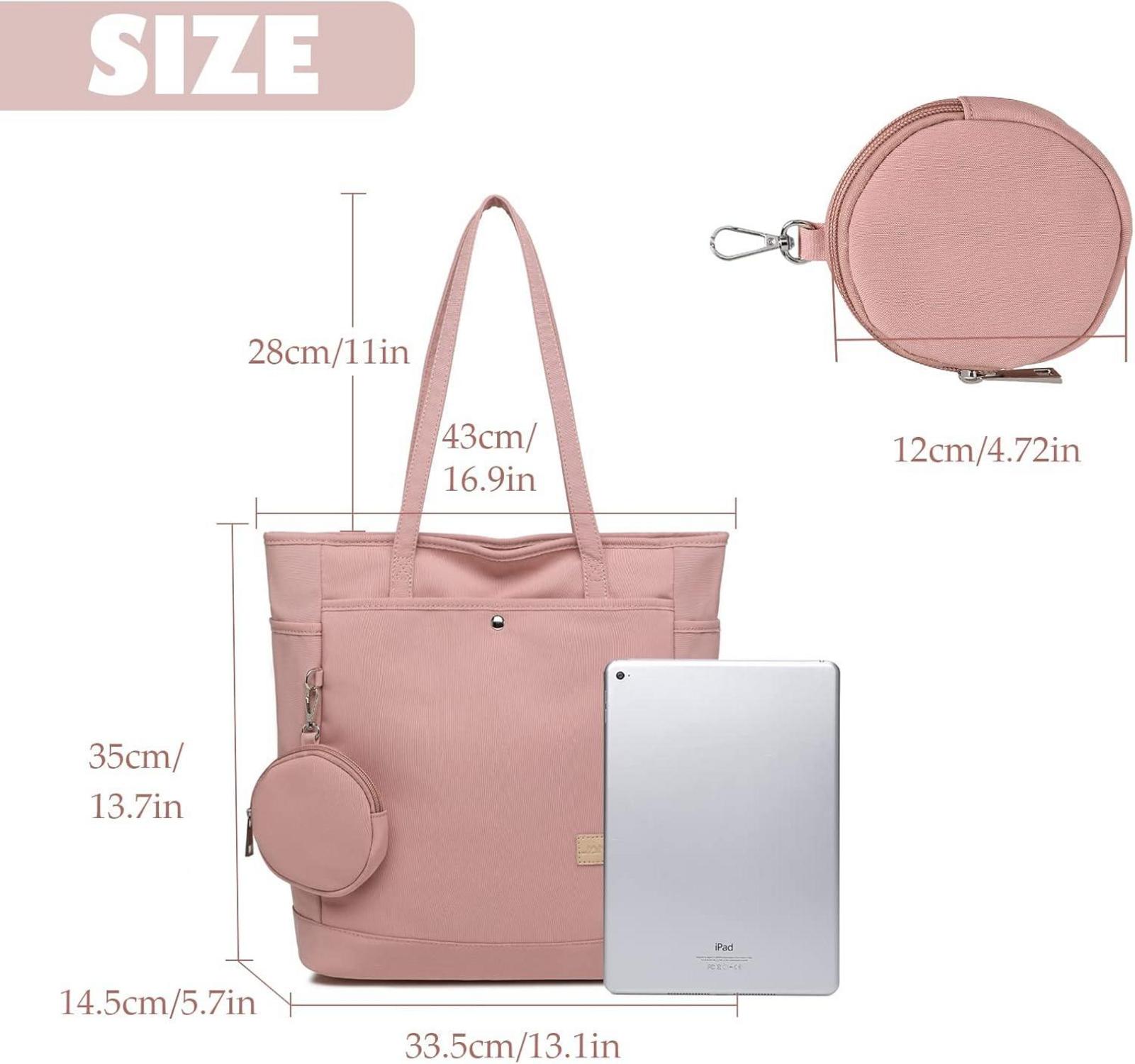 Damen Shopper Handtasche Tote Bag mit Münzbeutel, Rosa