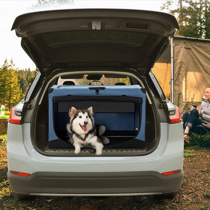 Faltbare Hundebox mit Stoffbezug – Sicher & Komfortabel für Reisen