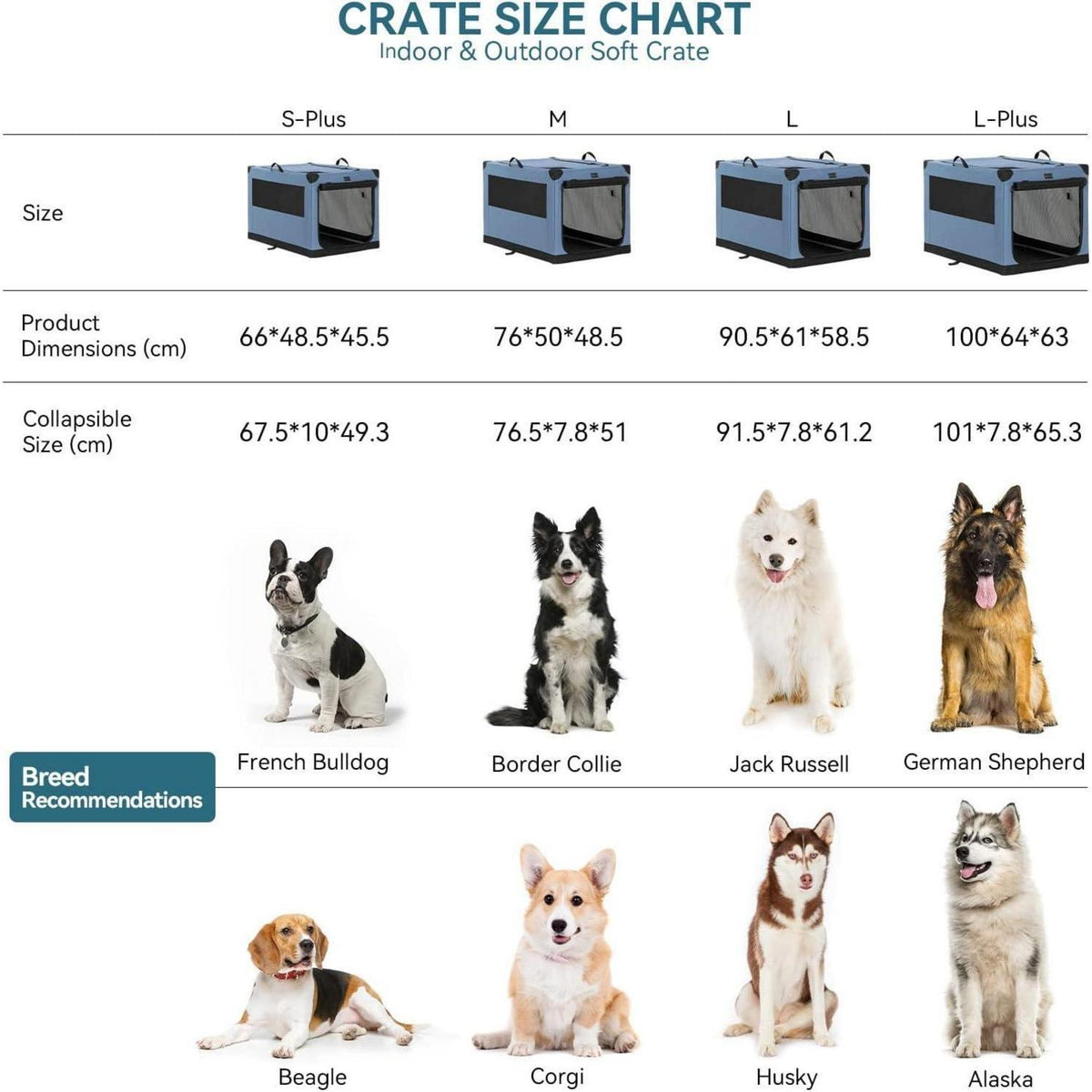 Faltbare Hundebox Blau M – Sicher & Komfortabel für Reisen