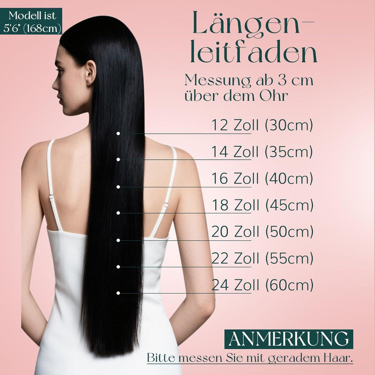 Balayage Clip-in Extensions Schwarz Silber Echthaar 55cm