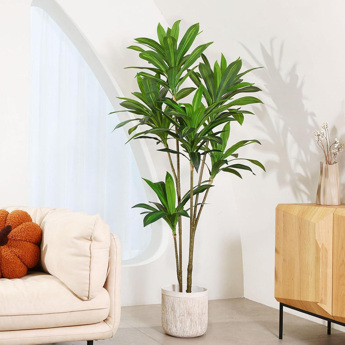 Künstlicher Drachenbaum 180cm Tropische Plastik Pflanze Fake