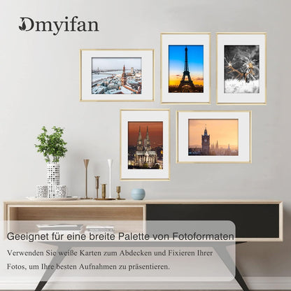 5er Set Fotorahmen Plexi-Glas A4 Portraitrahmen Wohnzimmer Portrait