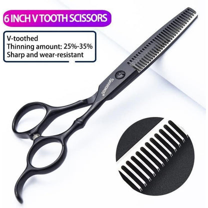 440C Edelstahl Friseurschere Set – 6 Zoll (5 Stück)