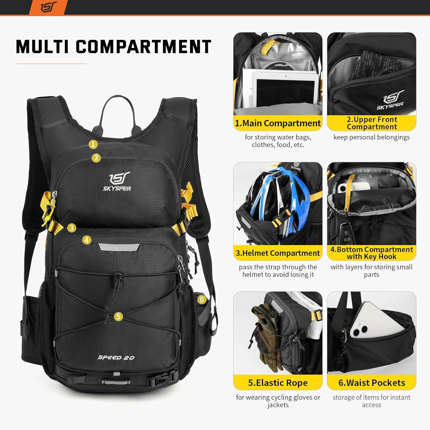 20L Wanderrucksack Fahrradrucksack Skirucksack Herren