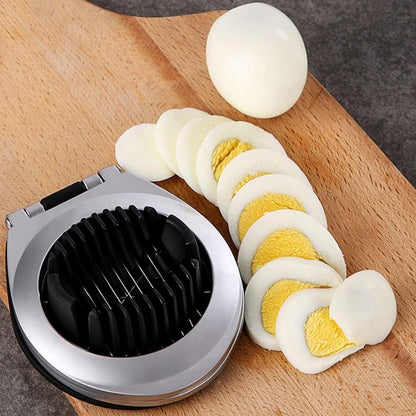 Eierschneider aus Edelstahl 2 in 1, Eierteiler Egg Slicer Splitter