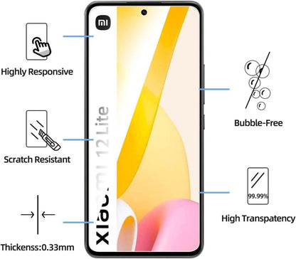 Panzer Schutz Glas für Xiaomi 12 Lite, 3 Stück, 9H Härte
