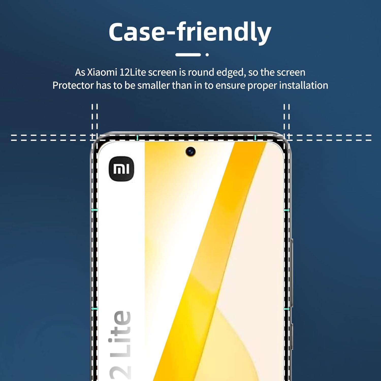 Panzer Schutz Glas für Xiaomi 12 Lite 3er Pack 9H HD Displayschutzfolie