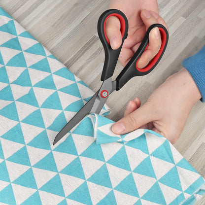 Scheren Set 5-teilig Titanbeschichtung Soft-Grip Klingen SchwarzRot