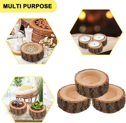 Teelichthalter Holz Kerzenständer Hochzeit Weihnachten 12er Set