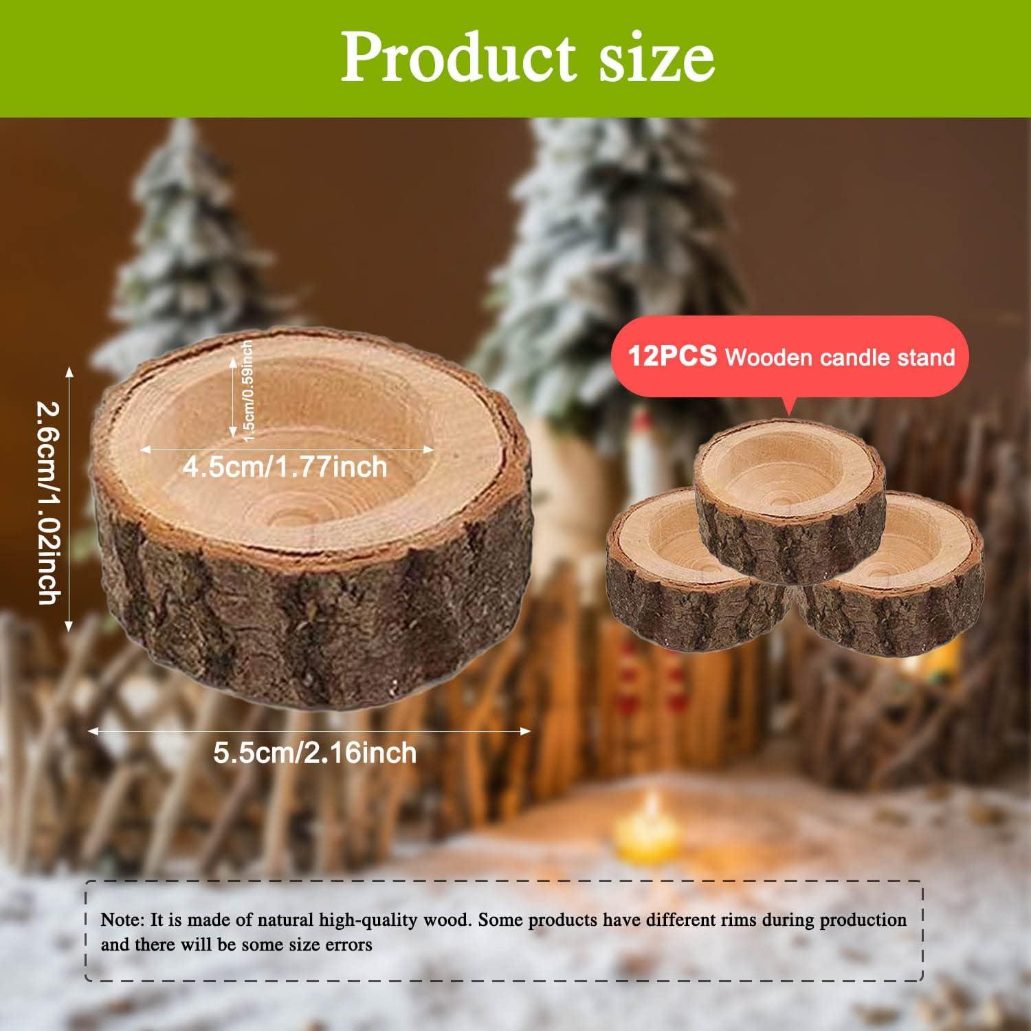 Holz Teelichthalter Kerzenhalter 12 Stück Hochzeit Weihnachten