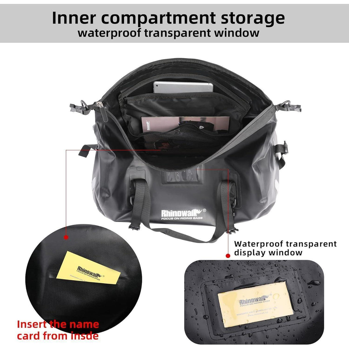 Motorrad Gepäcktasche Wasserdicht 45L mit Schnellverschluss