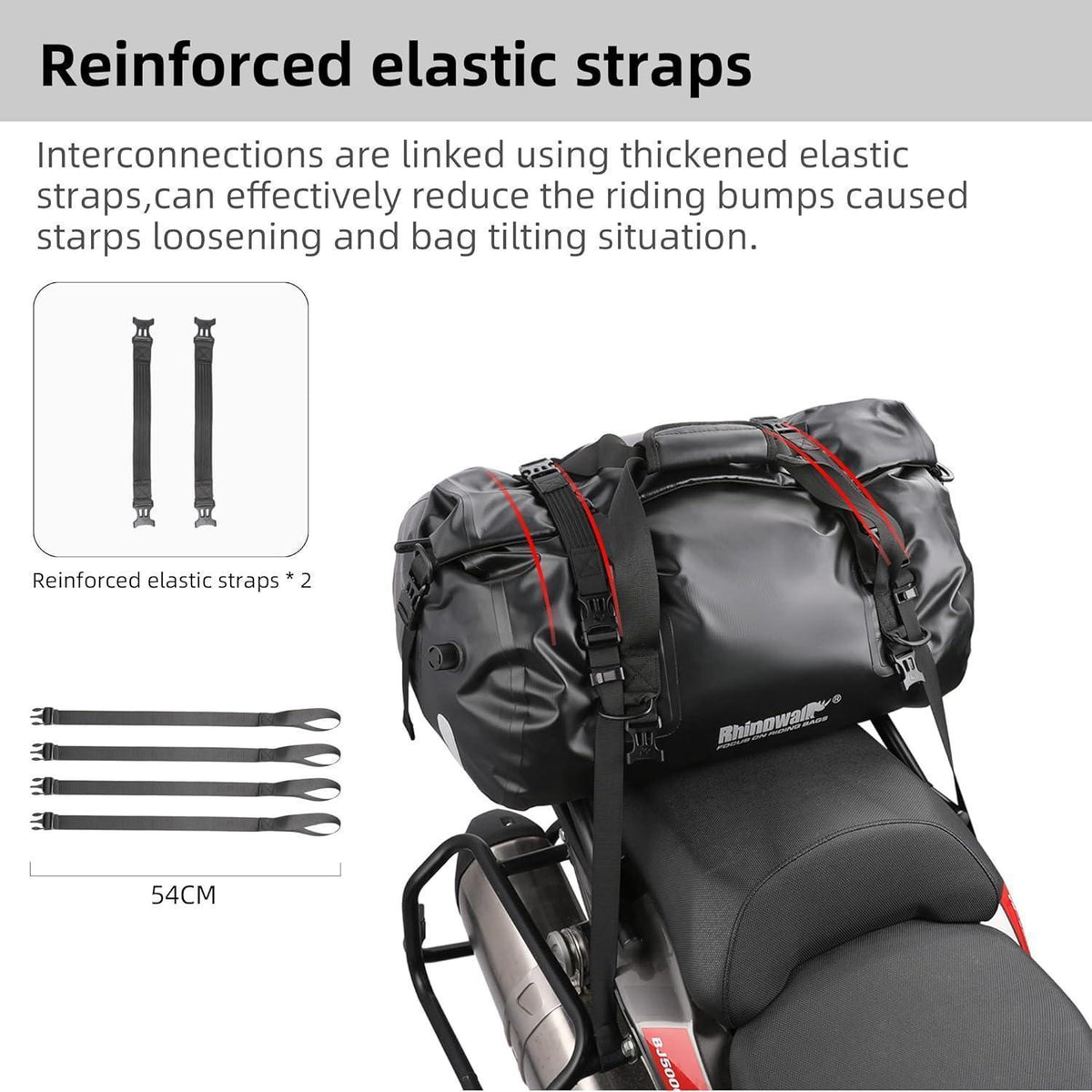 Motorrad Gepäcktasche Wasserdicht 45L mit Schnellverschluss