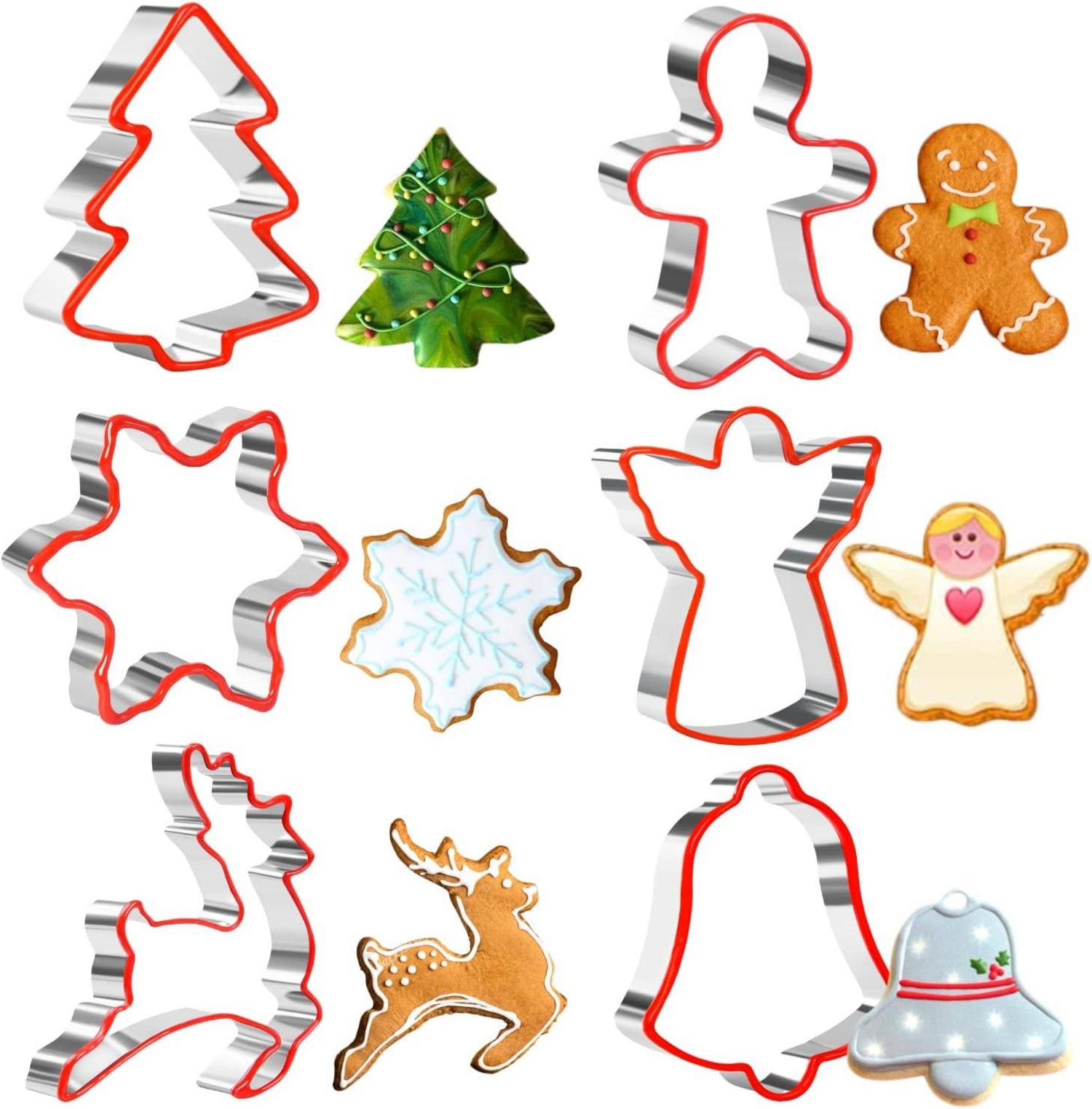 Weihnachtsausstecher-Set Lebkuchenmann Engel Elch