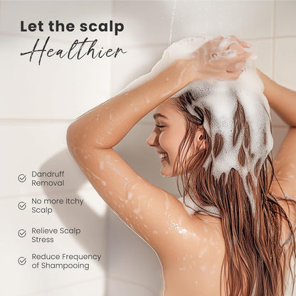 AIMIKE Silikon Kopfmassagebürste für Haarwachstum, Peeling & Rosmarinöl