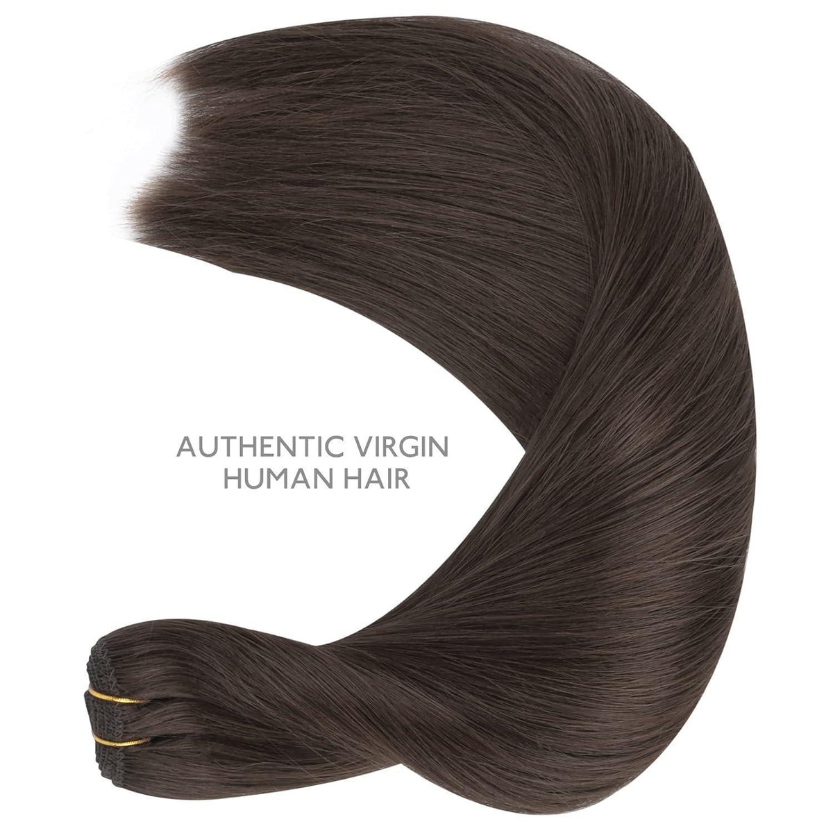 Echthaar Tressen Dunkel Braun - 35cm, 80g, Weft