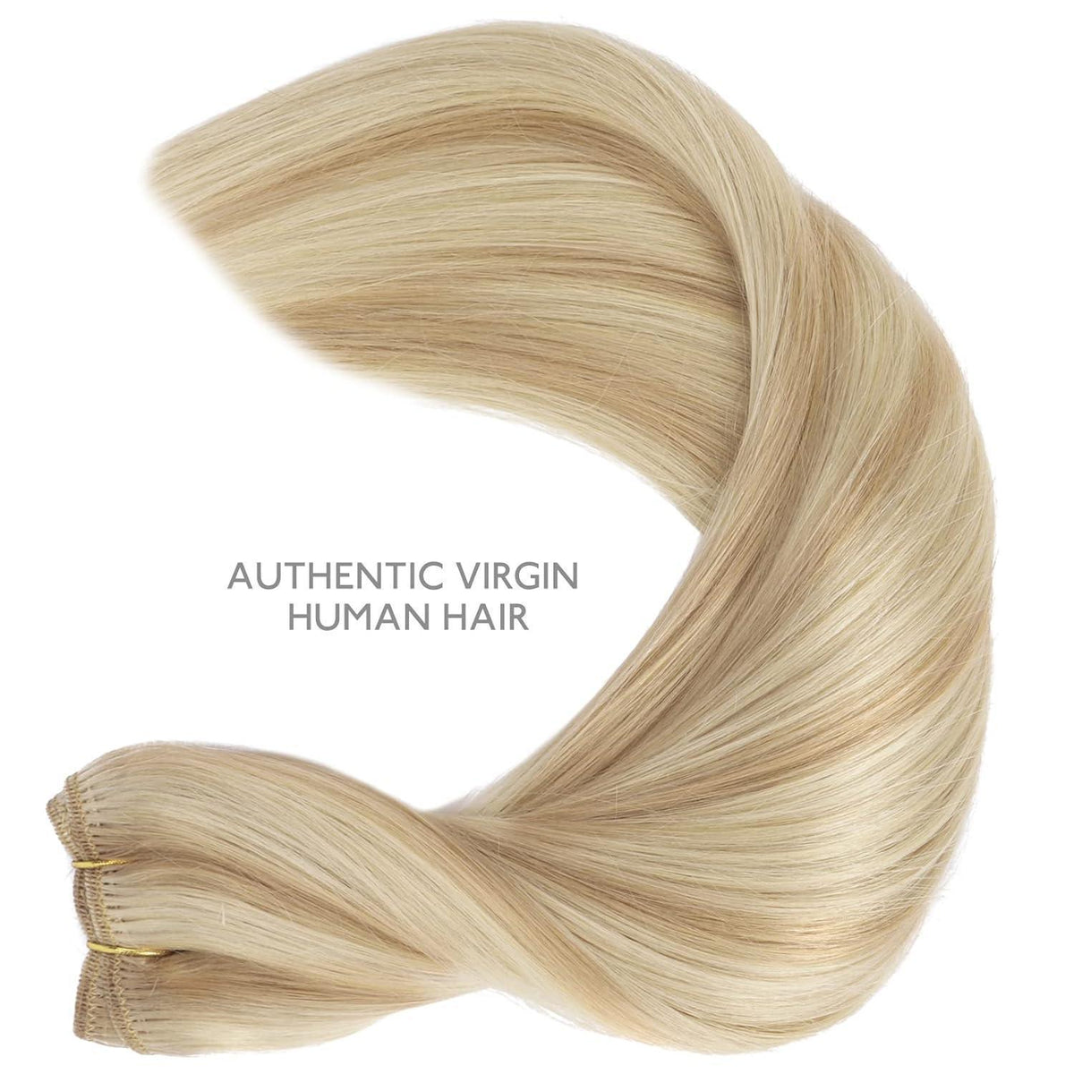 Echthaar Tressen Hellblond Highlights – 45cm, 90g