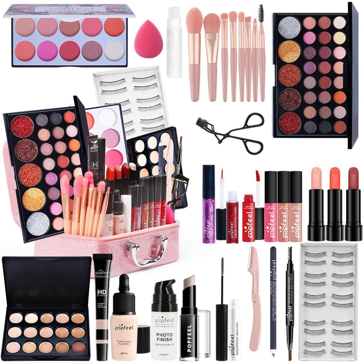 Professionelles Make-up Set mit Schminkkoffer – Geschenk für Damen