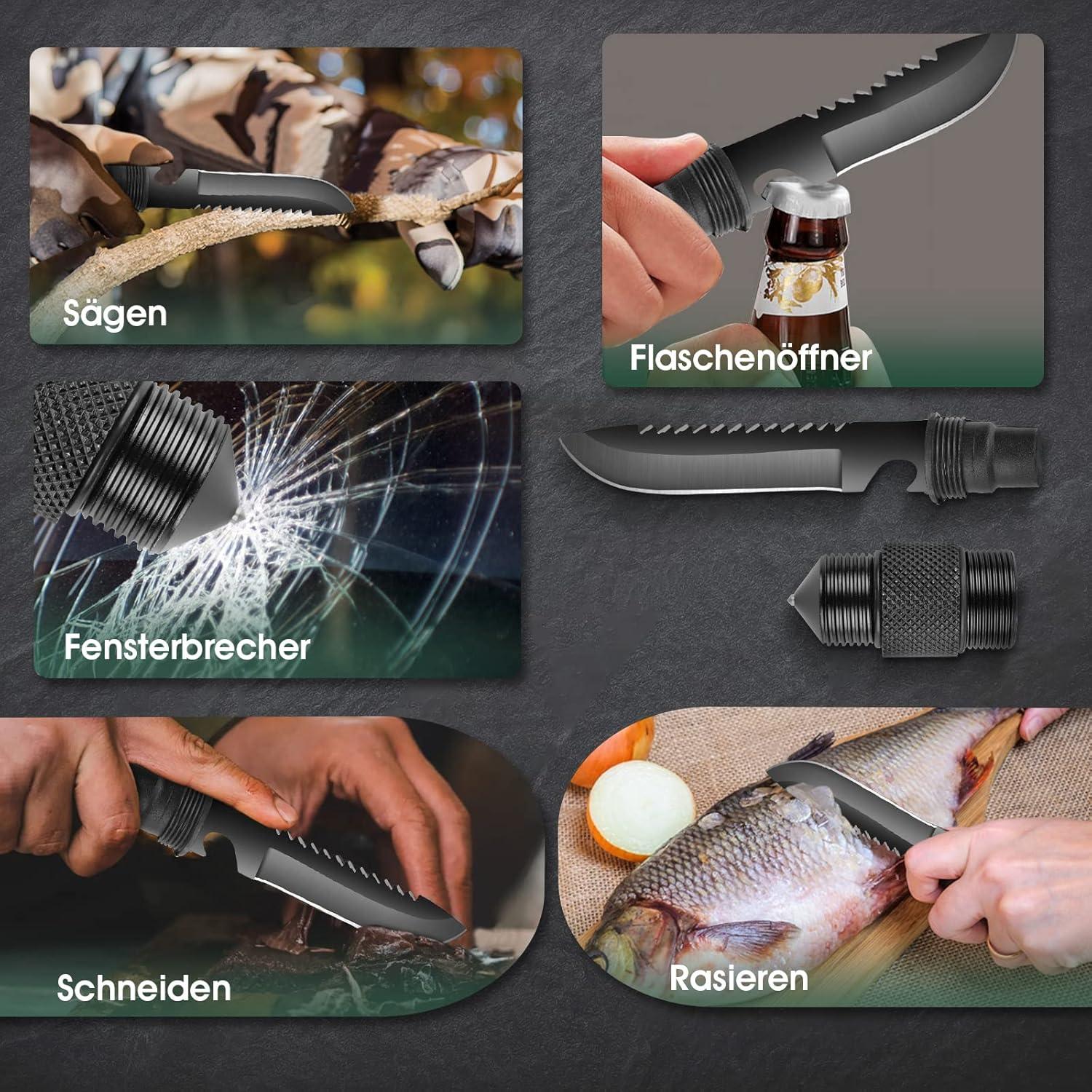 Multitool Survival Axt Spaltaxt Outdoor Messer Set 10 in 1