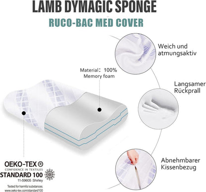 LAMB Memory Foam Kopfkissen 2er Set
