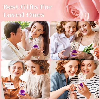 Ewige Rose Engel Glaskuppel LED Valentinstag Muttertag Oma
