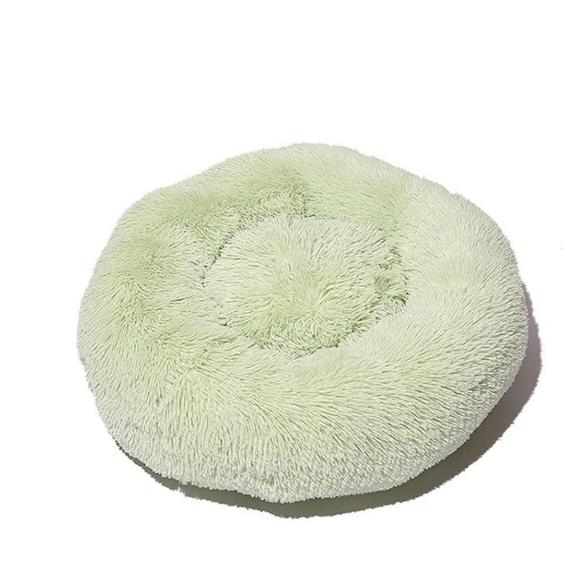 Flauschiges Hundebett Katzenbett Donut 100cm Blassgrün