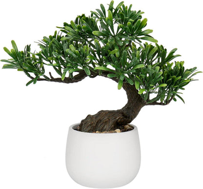 25cm Künstlicher Podocarpus Bonsai Baum in Keramiktopf - Aesthetic