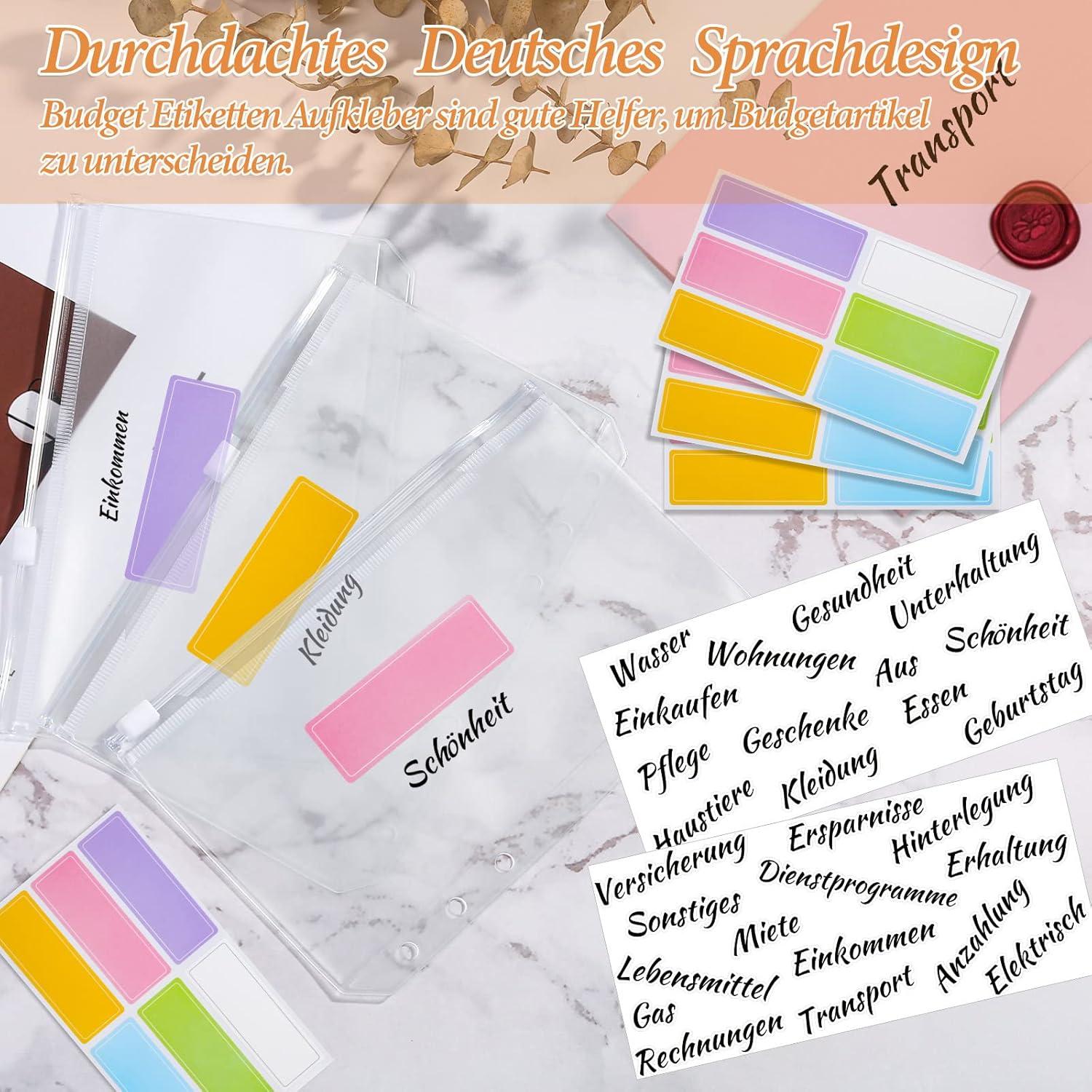 A6 Budget Planner PU Leder Binder Budgetaufkleber Taschen