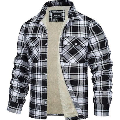 Herren Thermohemd mit Innenfleece – Schwarz