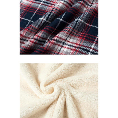 Herren Thermohemd Rot Weiß mit Innenfleece