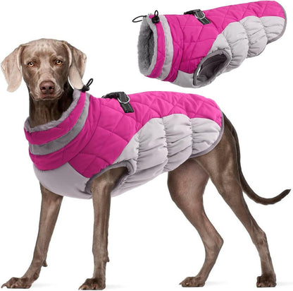 Wasserdichter Hundemantel Winterjacke für Hunde mit Fleecefutter