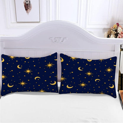 Kinder Bettwäsche 135x200 Sterne Mond Sonne Mikrofaser 3-teilig