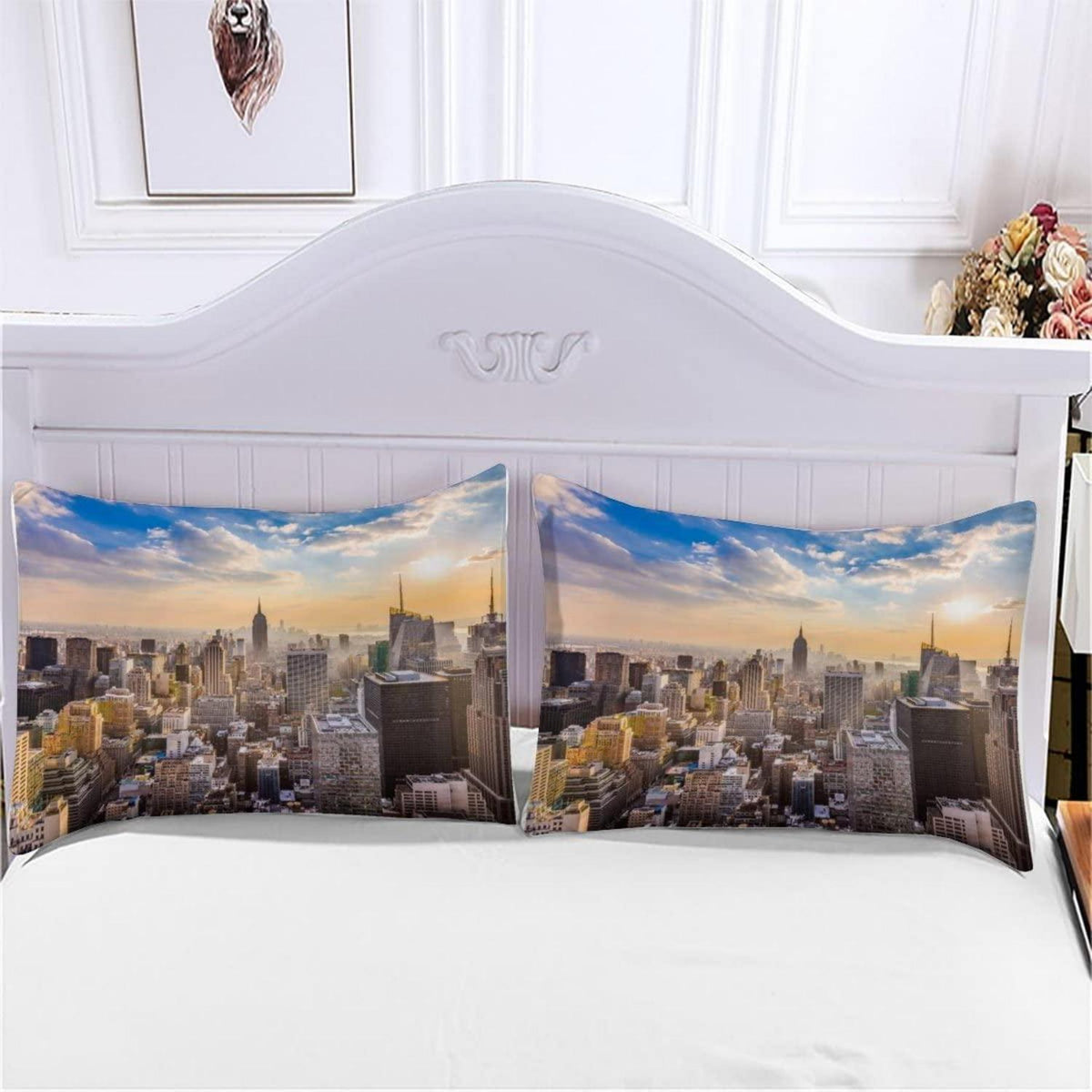 Skyline New York Bettwäsche-Set 220x240 | 3-teilig, Mikrofaser