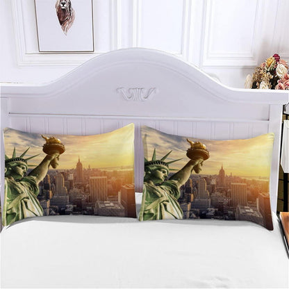 Freiheitsstatue Bettwäsche Set 220x240 - 3-teilig mit Kissenbezügen