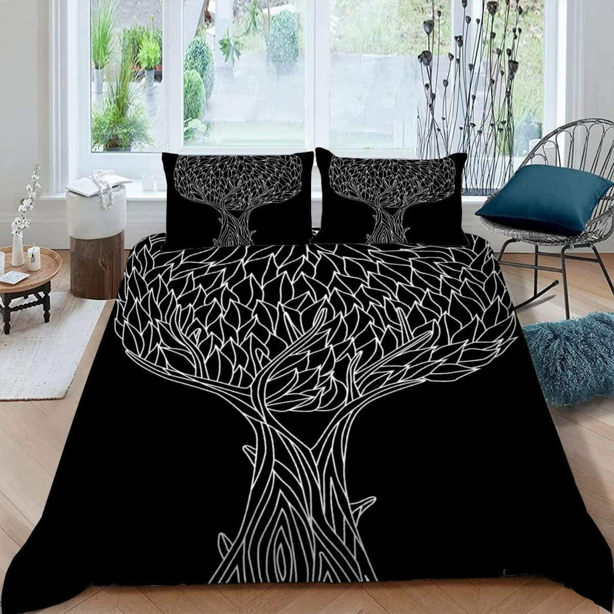 Baum des Lebens Bettwäsche Set 220x240 - Kuschelige Mikrofaser