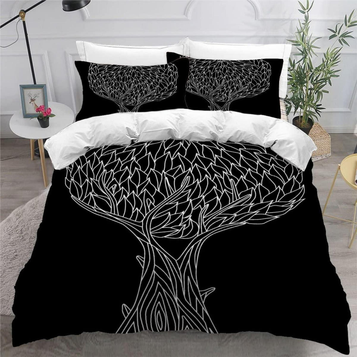 Baum des Lebens Bettwäsche Set 220x240 - Kuschelige Mikrofaser