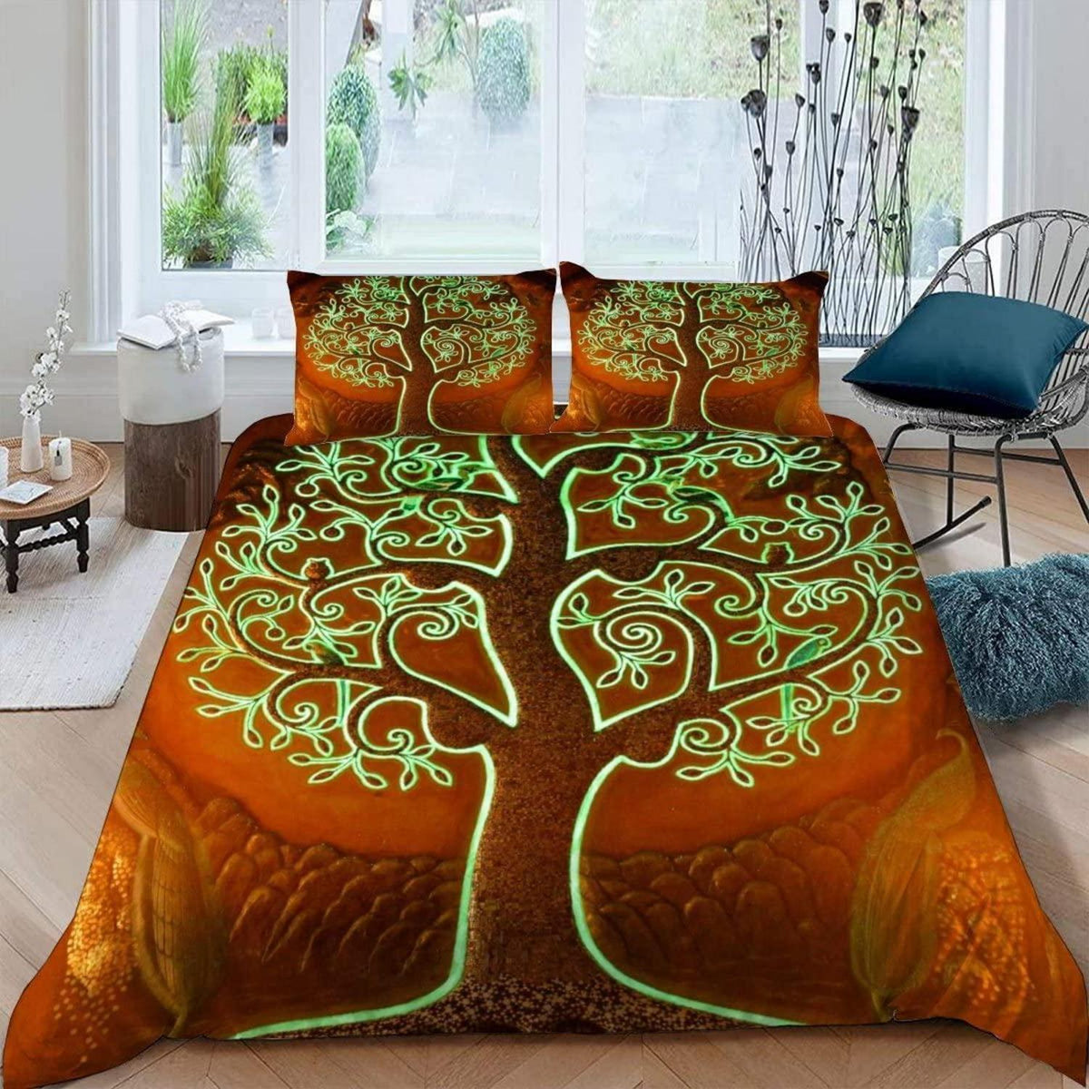 Baum des Lebens Bettwäsche Set 220x240 - Kuschelige Mikrofaser