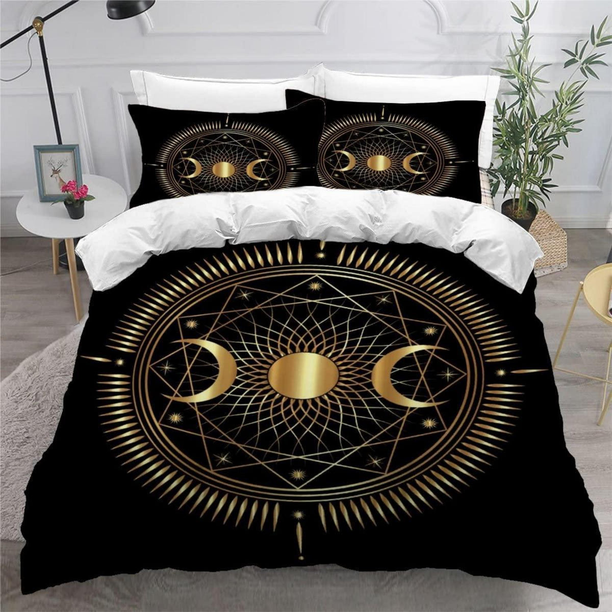 3D Kosmos Bettwäsche-Set 220x240 cm mit 2 Kissenbezügen