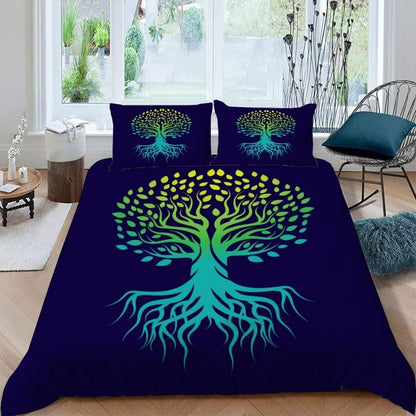 3D Baum des Lebens Bettwäsche-Set 220x240 + 2x 80x80 cm