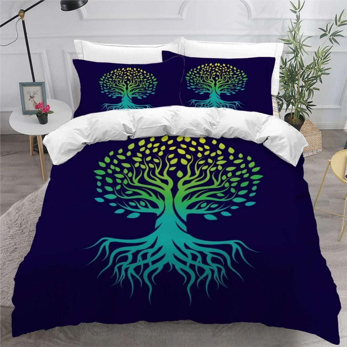 3D Baum des Lebens Bettwäsche-Set 220x240 + 2x 80x80 cm