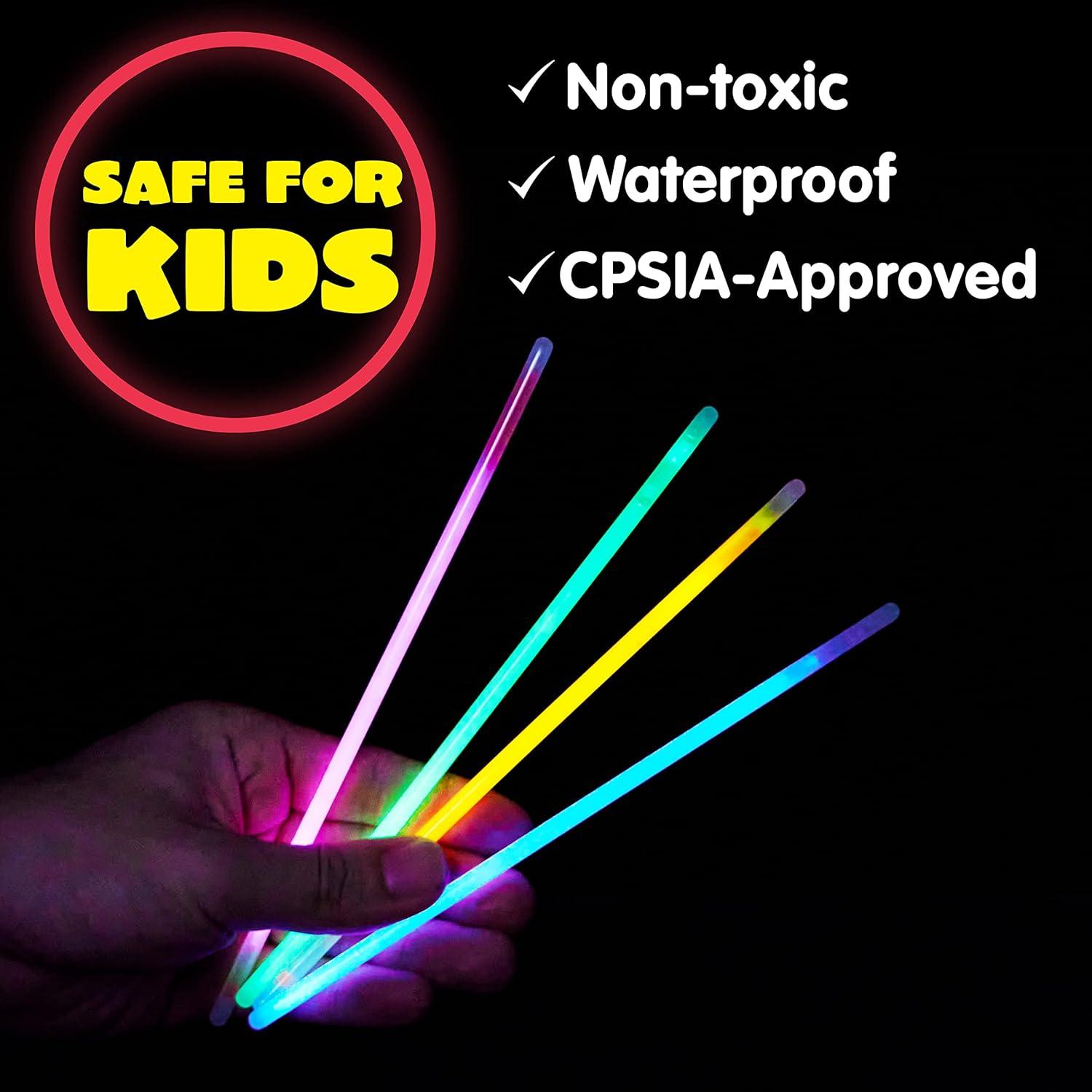Knicklichter Party Set Neon Leuchtstäbe 200 Stück Kinder Hochzeit