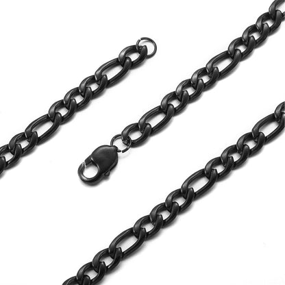 Herren Edelstahl Panzerkette Silber 5mm 45-90cm