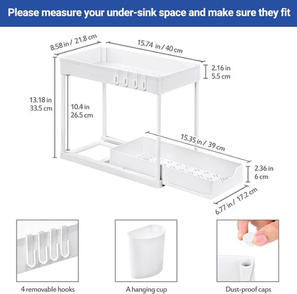 Unter Waschbecken Regal 2 Etagen Küchen Organizer